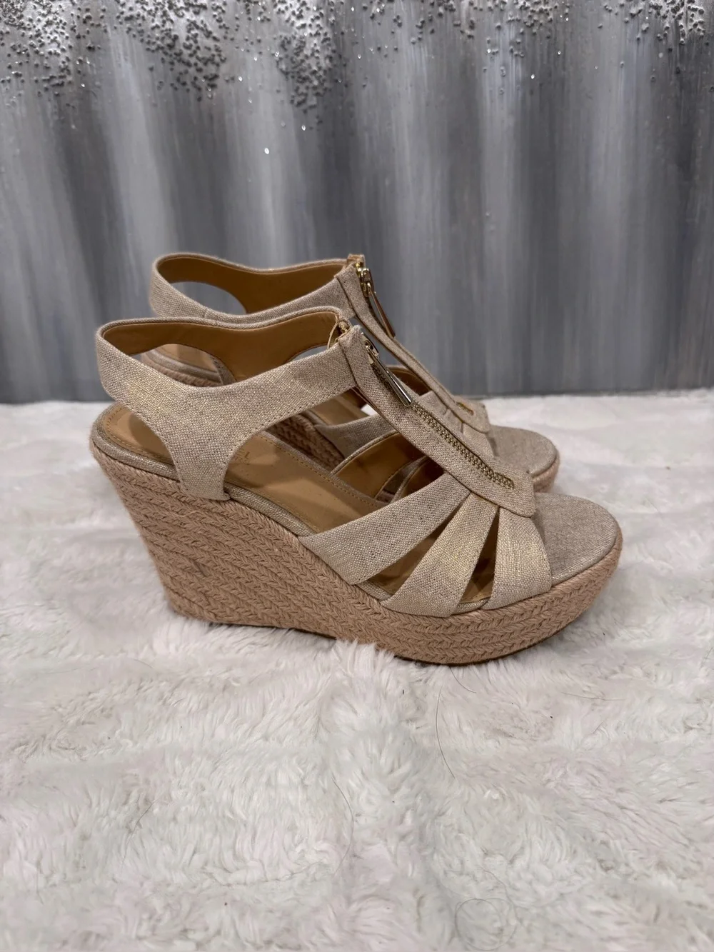 Michael Kors Berkley Weave Canvas Espadrille Wedge